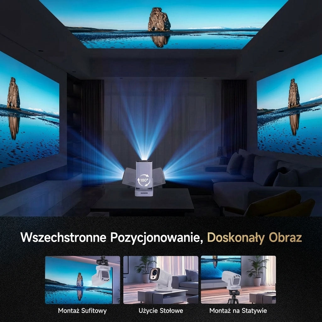 PROJEKTOR SPECTRAWALL ROLL200 4K ULTRA HD - ANDROID - WiFi - AUTOFOCUS - BLUETOOTH - HDMI